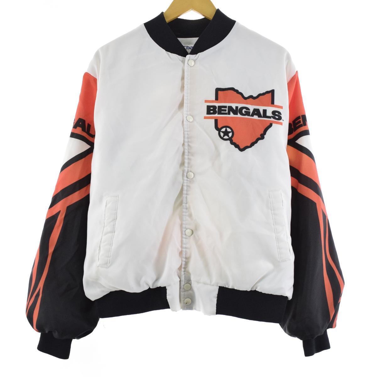 90年代 チョークライン CHALK LINE NFL CINCINNATI BENGALS シンシナティ ベンガルズ ナイロンスタジャン アワードジャケット USA製 メンズM ヴィンテージ /eaa193499 【中古】 【211002】