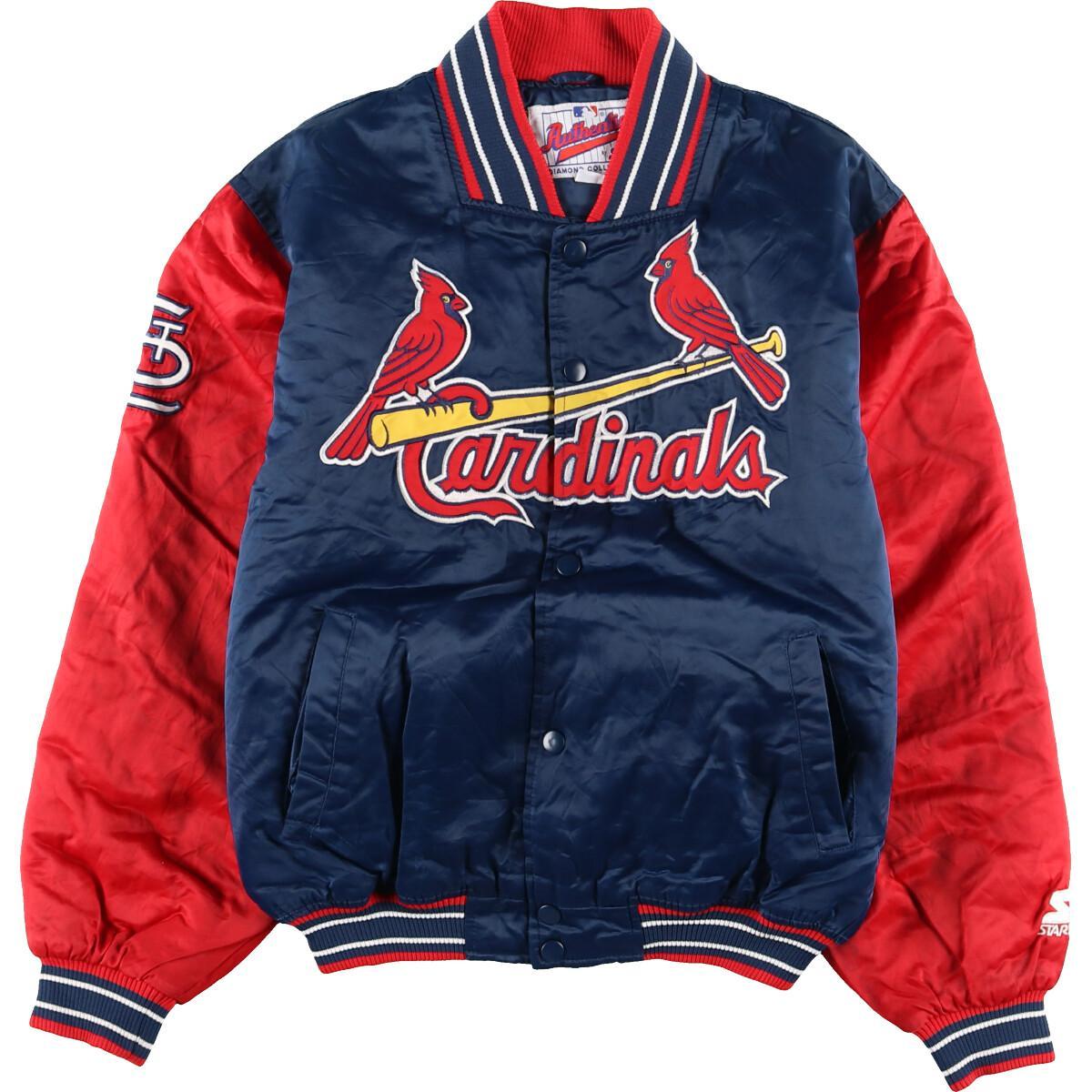 90年代 スターター Starter MLB ST. LOUIS CARDINALS セントルイスカージナルス 中綿入り ナイロンスタジャン アワードジャケット メンズM ヴィンテージ /eaa196324 【中古】 【211002】