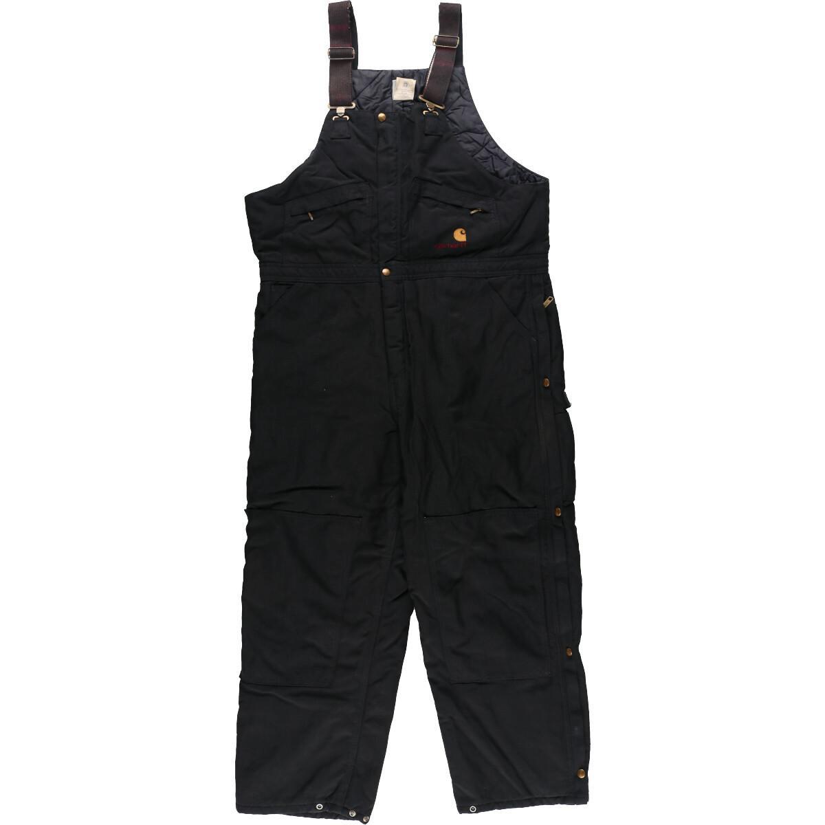 古着 ビッグサイズ 80年代 カーハート Carhartt キルティングライナー ダブルニー ダック地 オーバーオール USA製 メンズw42 ヴィンテージ /eaa194004 【中古】 【211016】