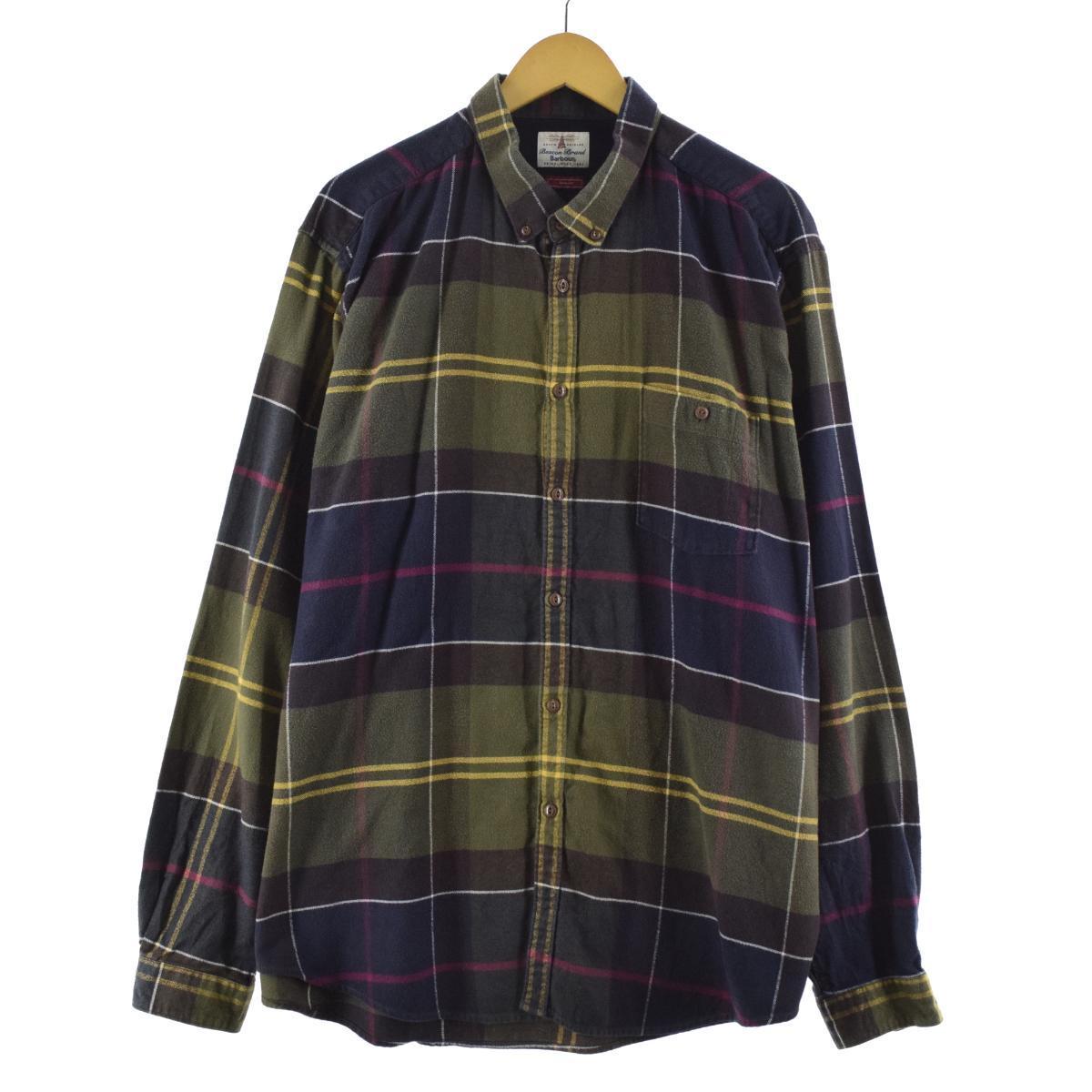 バブアー Barbour BEACON BRAND チェック柄 長袖 ボタンダウン フランネルシャツ メンズXL /eaa188119 【中古】 【211017】のサムネイル