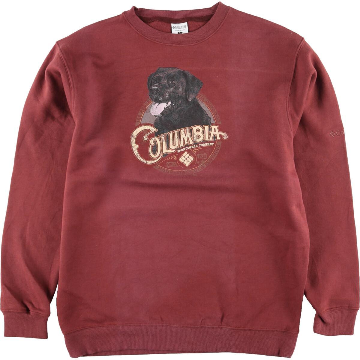 デッドストック DEADSTOCK コロンビア Columbia 犬柄 アニマルプリントスウェット トレーナー メンズL /eaa202039 【中古】 【211028】