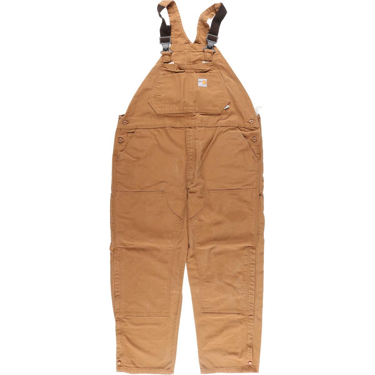 古着 ビッグサイズ カーハート Carhartt FRシリーズ ダブルニー ダック地 オーバーオール メンズw48 /eaa191387 【211122】【HNY22】