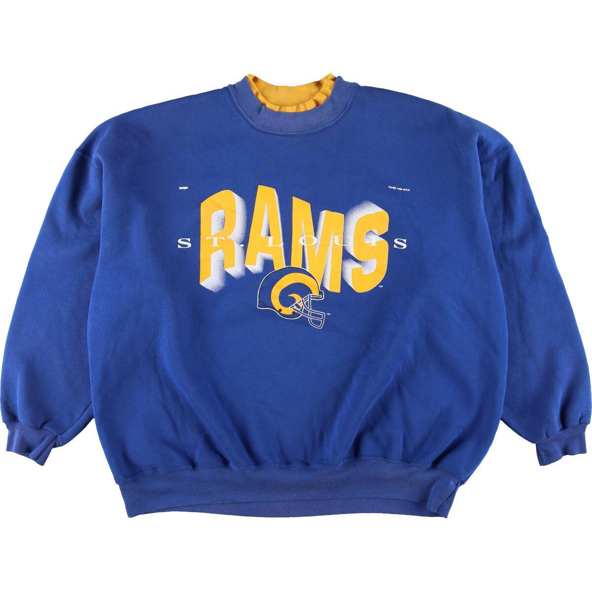 古着 90年代 Dodger NFL ST.LOUIS RAMS セントルイスラムズ ロゴスウェット トレーナー USA製 メンズL ヴィンテージ /eaa216019 【中古】 【211219】