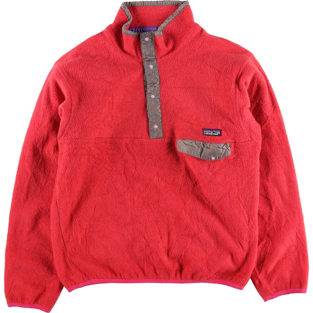 新品】 vintage patagonia シンチラ プルオーバー フリース - ブルゾン 限定Sale! S美品FA00 パタゴニア レッド 赤 プルオーバー フリース シンチラ マウンテンパーカー