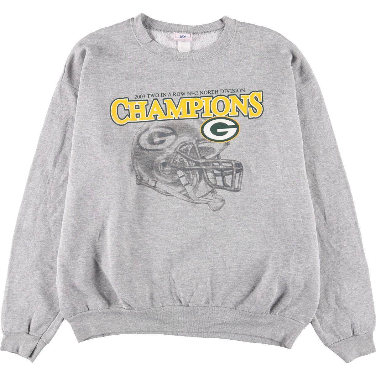 古着 NFL GREEN BAY PACKERS グリーンベイパッカーズ プリントスウェットシャツ トレーナー メンズL /eaa212642 【中古】 【211226】