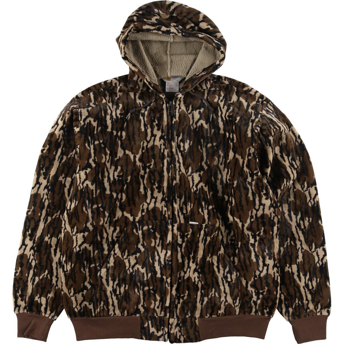 古着 90年代 カーハート Carhartt Mossy Oak ツリーカモ 迷彩 フリースフルジップパーカー Usa製 メンズxl ヴィンテージ Eaa2164 フリースジャケット 古着屋jam ジャム