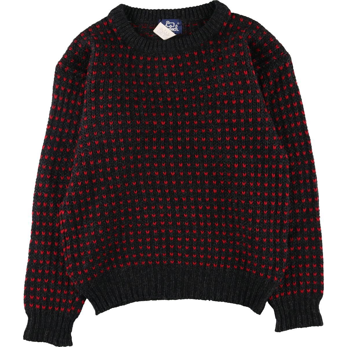 古着 80年代 ウールリッチ Woolrich バースアイ柄 ウールニットセーター メンズm ヴィンテージ Eaa2160 2113 クルーネックセーター 古着屋jam ジャム