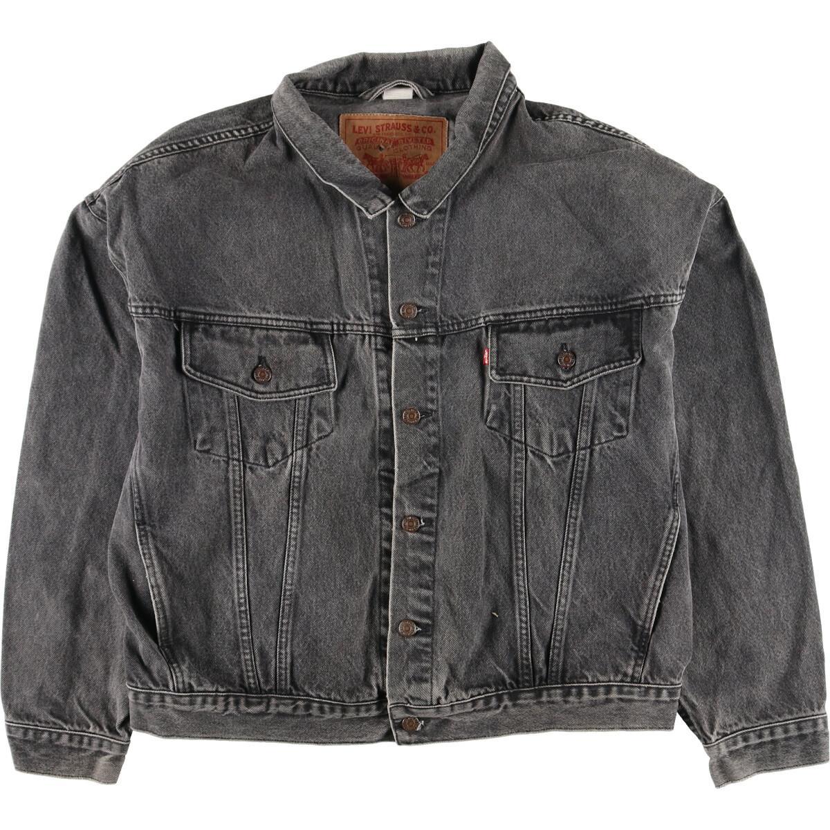 古着 90年代 リーバイス Levi's 70598-4159 ブラック デニムジャケット Gジャン メンズXL ヴィンテージ /eaa222102 【中古】 【220131】