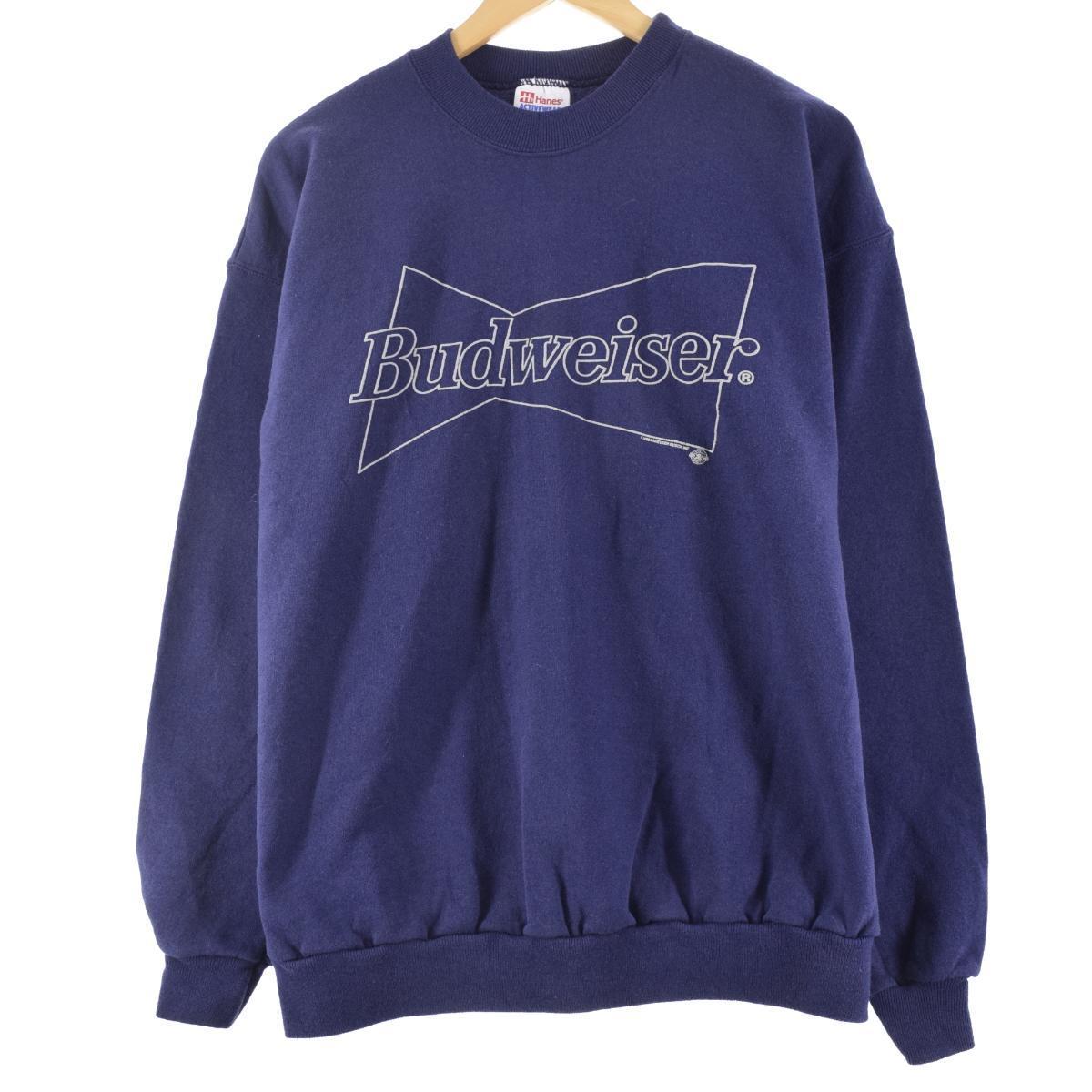 古着 90年代 ヘインズ Hanes Budweiser バドワイザー ロゴスウェット トレーナー USA製 メンズL ヴィンテージ /eaa230983 【220224】【2buy2203】 アリババ BUD USA製 ビンテージ 80年代 LIGHT トレーナー バドワイザー スウェット