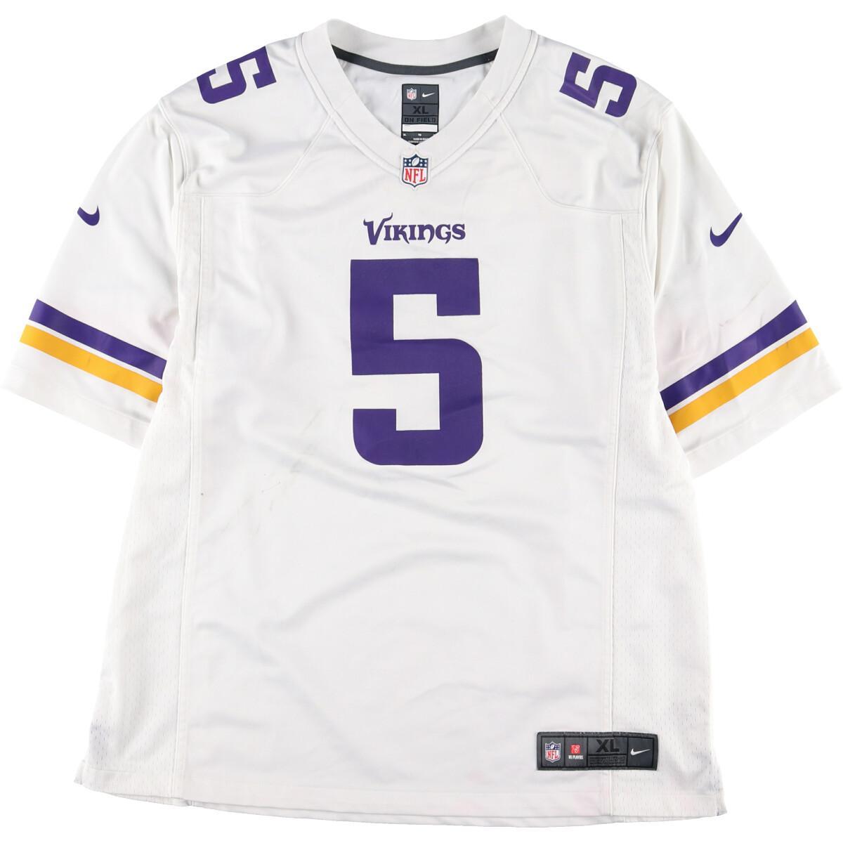 古着 ナイキ NIKE NFL MINNESOTA VIKINGS ミネソタバイキングス ゲームシャツ レプリカユニフォーム メンズXL /eaa241927 【中古】 【220404】