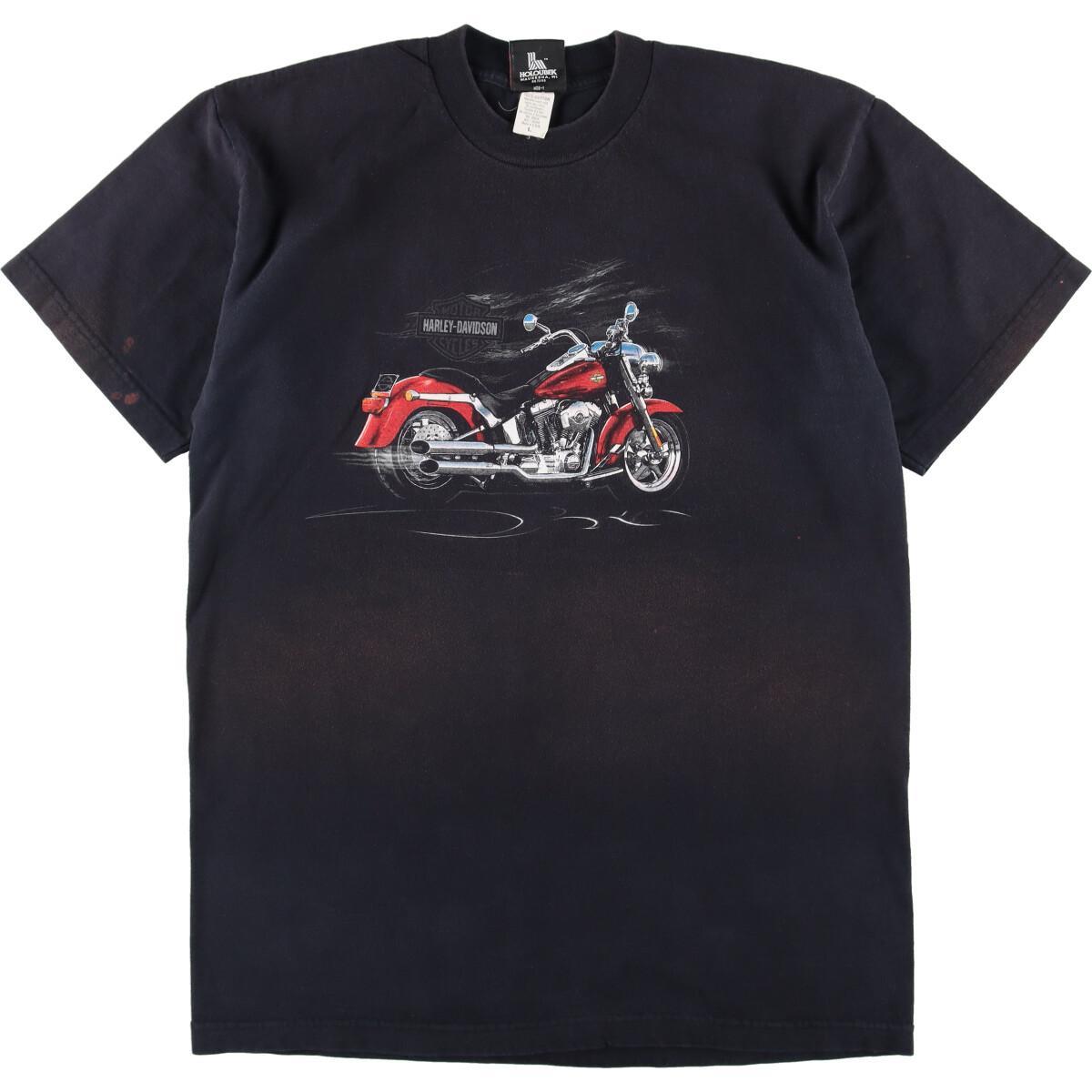 古着 HOLOUBEK Harley-Davidson ハーレーダビッドソン モーターサイクル バイクTシャツ USA製 メンズM /eaa242868 【中古】 【220410】