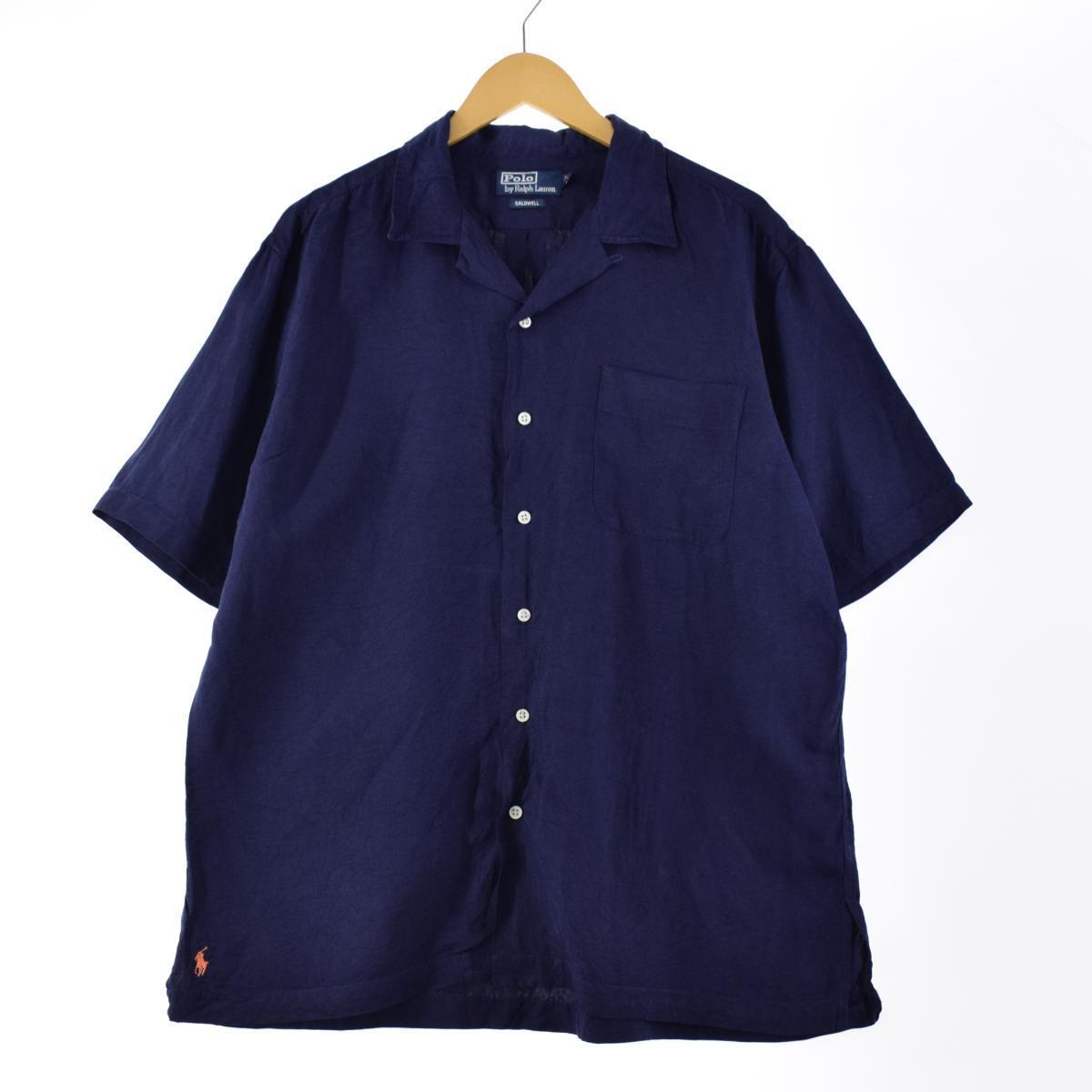 古着 ラルフローレン Ralph Lauren Caldwell Polo By Ralph Lauren 半袖 オープンカラー シルク リネンシャツ ボックスシャツ メンズl Eaa 2613 その他半袖シャツ 古着屋jam ジャム