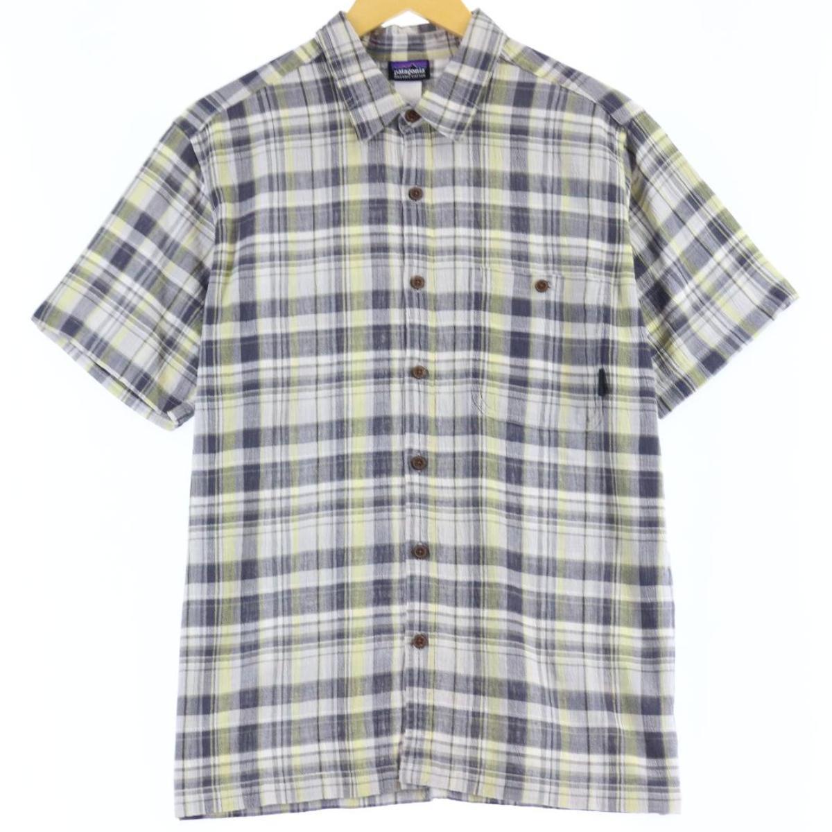古着 パタゴニア Patagonia Organic Cotton オーガニックコットン ちりめん 半袖 チェックシャツ メンズm Eaa 2619 その他半袖シャツ 古着屋jam ジャム