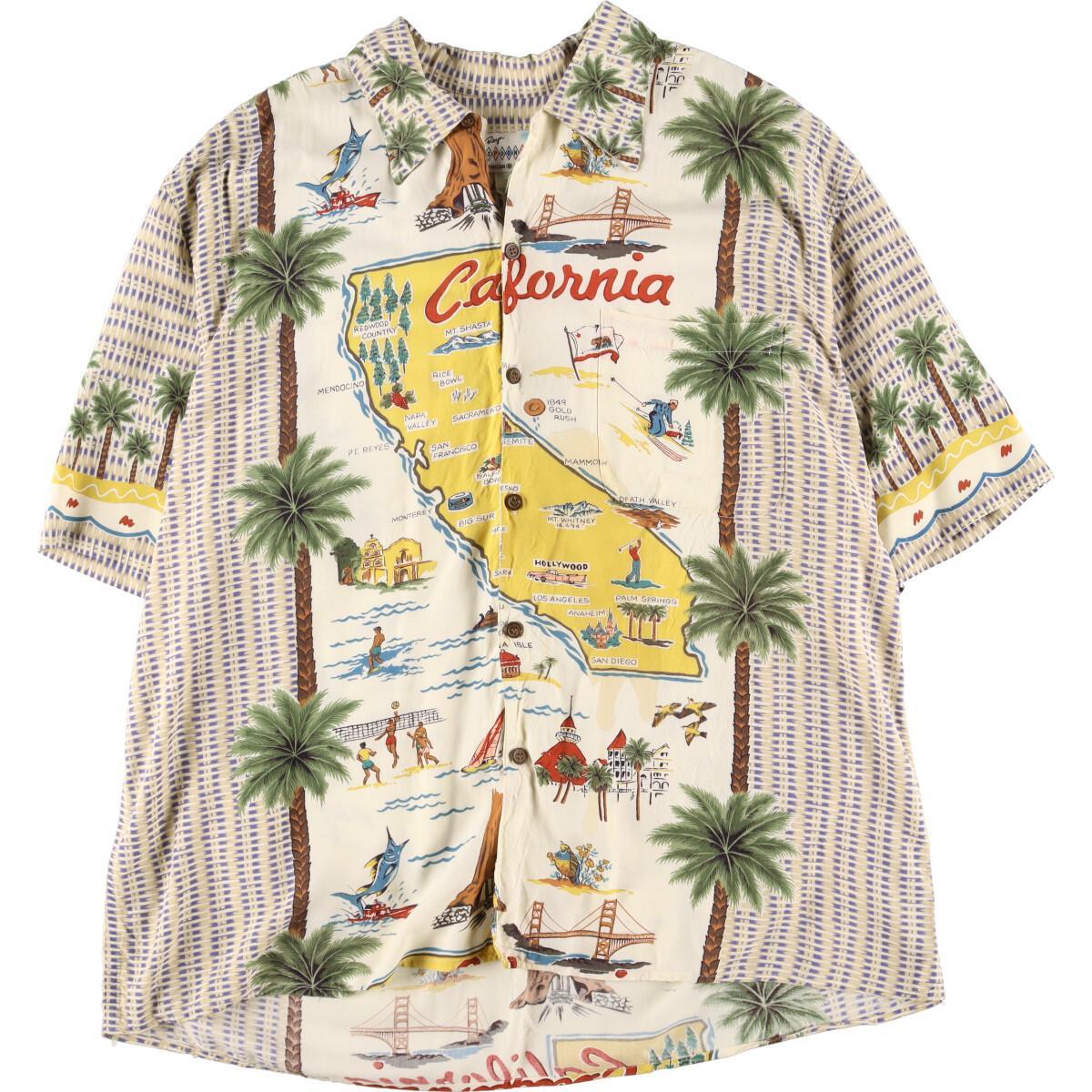 古着 レインスプーナー REYNSPOONER AMERICAN CLASSICS 総柄 地図柄 ヤシの木柄 オープンカラー レーヨン ハワイアン アロハシャツ ハワイ製 メンズXL /eaa266064 【220630】 アロハシャツ 古着屋JAM(ジャム) 古着 レインスプーナー REYNSPOONER AMERICAN CLASSICS 総柄 地図柄 ヤシの木柄 オープンカラー レーヨン ハワイアン アロハシャツ ハワイ製 メンズXL /eaa266064 【220630】 アロハシャツ 古着屋JAM(ジャム)