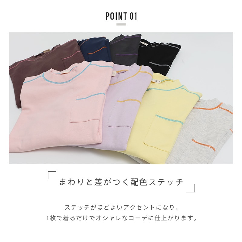 配色ステッチ トレーナー メンズ レディース ...の紹介画像3