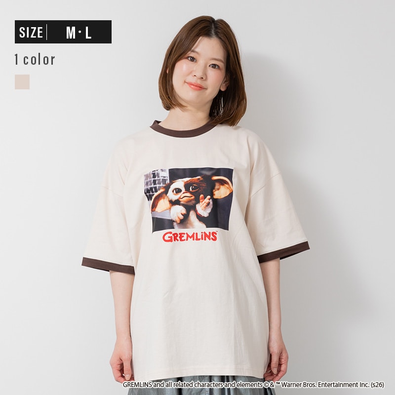 Rakuten - グレムリン 半袖 Tシャツ メンズ レディース ユニセックス 綿100％ ワイド トップス フォトプリント ギズモ 映画 ムービー ワーナー 夏 M L [M便 1/1]