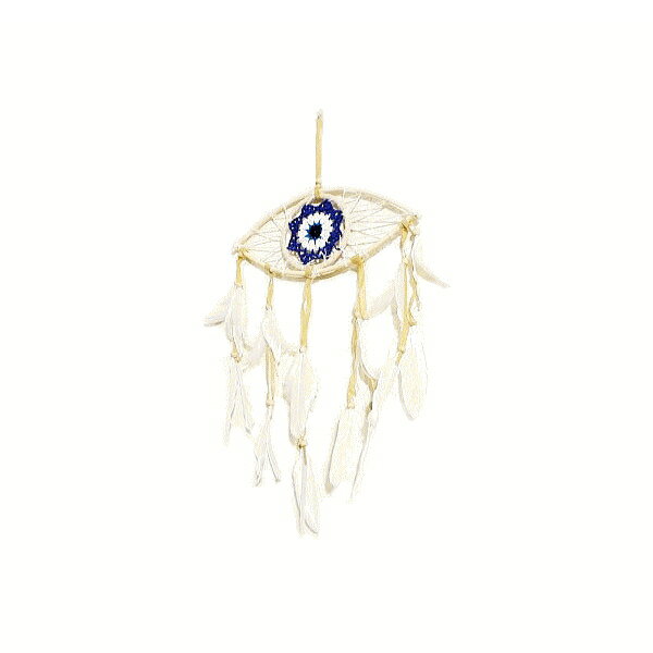 ドリームキャッチャー マクラメ ウォールインテリア インディアン タペストリー おしゃれ お守り 壁掛け インテリア 悪夢 除去 良い夢 ナチュラルインテリア ホワイト ベージュ ブラウン ネイティブアメリカン 西海岸風 バリ風 ドリームキャッチャー ブルー アイ
