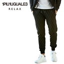 【30 OFF】1PIU1UGUALE3 RELAX (ウノピゥウノウグァーレトレリラックス) 総柄 ロゴ ジャガード パンツ メンズ USB-23066【BLK／M L XL】 スウェットパンツ ジョガーパンツ ジャージ ストレッチ LEON掲載ブランド