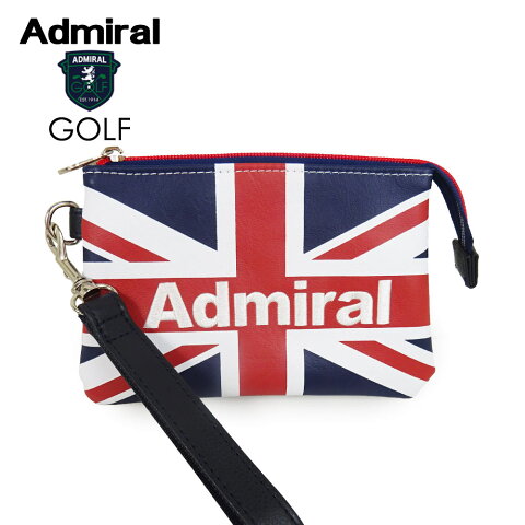 ADMIRAL GOLF (アドミラル ゴルフ) UJ POUCH [ユニセックス] ADMZ0FE3【TRC(90)／F】小物入れ トリコロール ユニオンジャック ゴルフポーチ【あす楽】