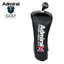 ADMIRAL GOLF (アドミラル ゴルフ) ヘッドカバー ユーティリティー用  ADMG2BH4  ブラック 3 4 5 X 合成皮革 ゴルフ用品 小平智 畑岡奈紗