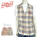 BOB (ボブ) ジレ メンズ 074743247 SHOP249 【PNK/BLU／48 50】 ピンク ブルー ベスト チェック イタリア製