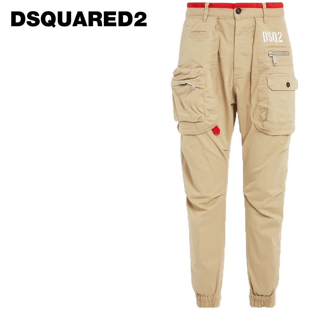 ＼楽天スーパーセール／【20%OFF】DSQUARED2 (ディースクエアード) カーゴ パンツ [メンズ] S74KB0675 SEXY CARGO PANTS【BEG／42・44・46・48・50】 ベージュ スリムフィット イタリア製 並行輸入品