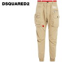 【店内全品ポイント10倍！】DSQUARED2 (ディースクエアード) カーゴ パンツ [メンズ] S74KB0675 SEXY CARGO PANTS【BEG／42・44・46・48・50】 ベージュ スリムフィット イタリア製 並行輸入品