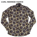 【店内全品ポイント10倍！】【80%OFF】KARL MOMMOO(カールモンモー) 総柄コーデュロイシャツ [メンズ] EU22711 NIXON【BWN／M・Lサイズ】ブラウン 長袖 イタリア製