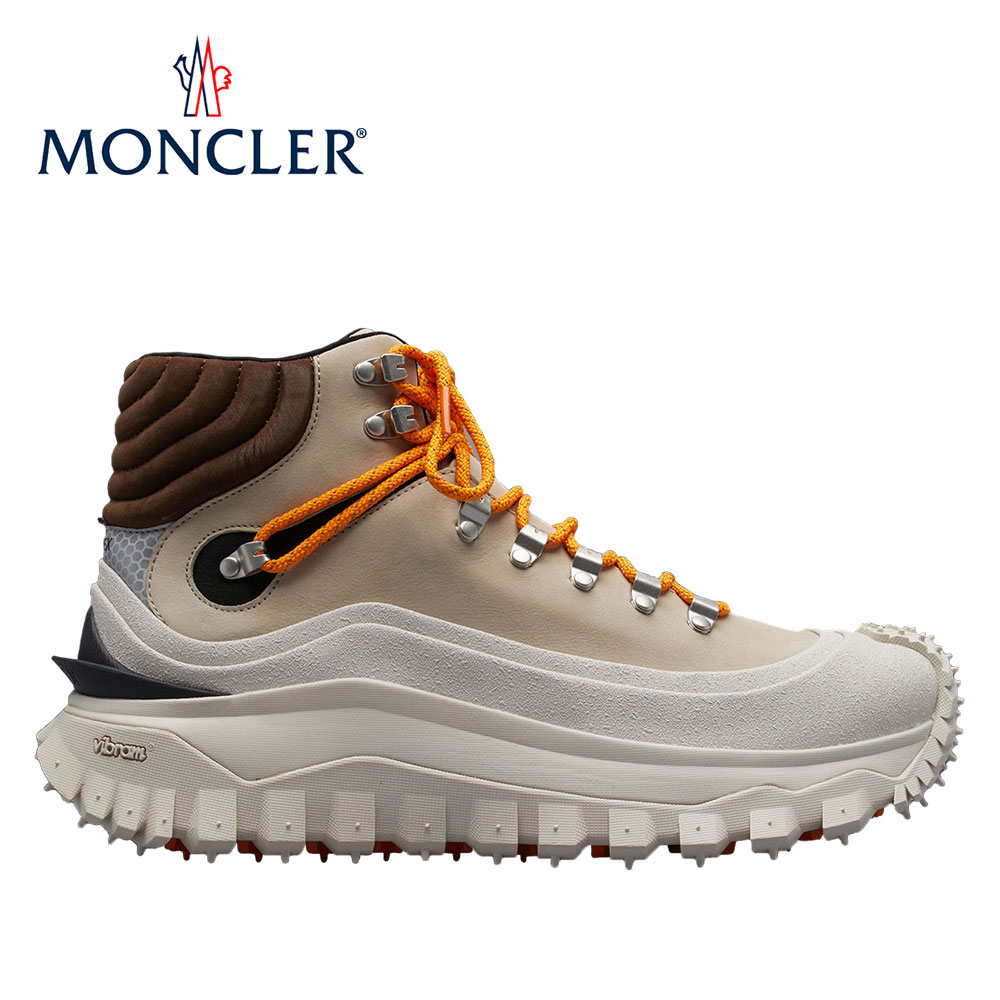 MONCLER (モンクレール) トレイルグリップ ハイトップ スニーカー [メンズ] 4M00200M2437 TRAILGRIP HIGH GTX 【BEG／39 44】 ベージュ ゴアテックス GORE-TEX ビブラムソール Vibram 撥水 防滑 アウトドア【並行輸入品】