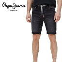 【50 OFF】Pepe Jeans (ペペジーンズ) デニム ショーツ メンズ PM800840 JAGGER SHORT BLACK DENIM BERMUDA SHORTS【BLK／28 30 32 34サイズ】 ブラック ハーフパンツ ストレッチ GYM DIGO ジョグデニム レギュラーフィット