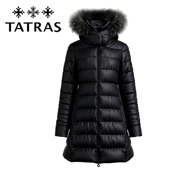 タトラス コート レディース TATRAS (タトラス) フード付き ダウンコート [レディース] LTAT23A4794 SARMA 【BLK／01・02・03】 サルマ ブラック ダウンジャケット ファー付き 撥水加工 【並行輸入品】