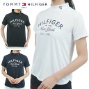 【30%OFF】TOMMY HILFIGER GOLF (トミーヒルフィガー ゴルフ) アーチロゴ モックネックシャツ [レディース] THLA312【3色 ／S・M・Lサイズ】 ホワイト ブラック ネイビー 抗菌防臭 UVカット 吸水速乾 日本製 ハイネック ゴルフウェア【メール便対応】