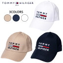 【クーポン利用で10%OFF】TOMMY HILFIGER GOLF (トミーヒルフィガー ゴルフ) ツイル キャップ [ユニセックス] THMB3F07 【3色／F】 サンドベージュ ネイビー ホワイト CAP 帽子 ベースボールキャップ 吉田優利