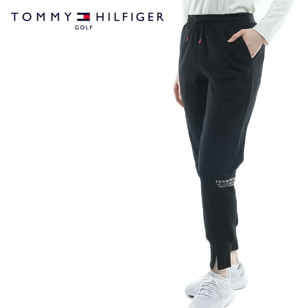 TOMMY HILFIGER GOLF (トミーヒルフィガー ゴルフ) ダブルフェイス スウェットパンツ [レディース] THLA269【BLK(10)／XS・S・Mサイズ】ブラック ジョガーパンツ ゴルフウェア ストレッチ【あす楽】