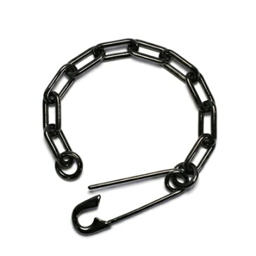 JAM HOME MADE ジャムホームメイド セーフティピン長アズキチェーンダイヤモンドブレスレット L -BLACK- 安全ピン パンク パンキッシュ 黒 メンズ シルバー男性ワンポイント シンプル 鎖 プレゼントカジュアル 人気 メタル