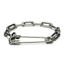 JAM HOME MADE ジャムホームメイド セーフティピン長アズキチェーンダイヤモンドブレスレット L -SILVER- メンズ レディース ペア シルバー...