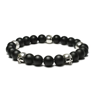 JAM HOME MADE ジャムホームメイド スカル数珠ブレスレット -マットオニキス- メンズ シルバー ブラック おすすめ ブランド 人気 ドクロ ガイコ...