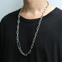 DADネックレス 安全ピン (セーフティピン) 長アズキ チェーン - シルバー925 JNS861SV クリスマス ギフト プレゼント ペンダント メンズ 大...
