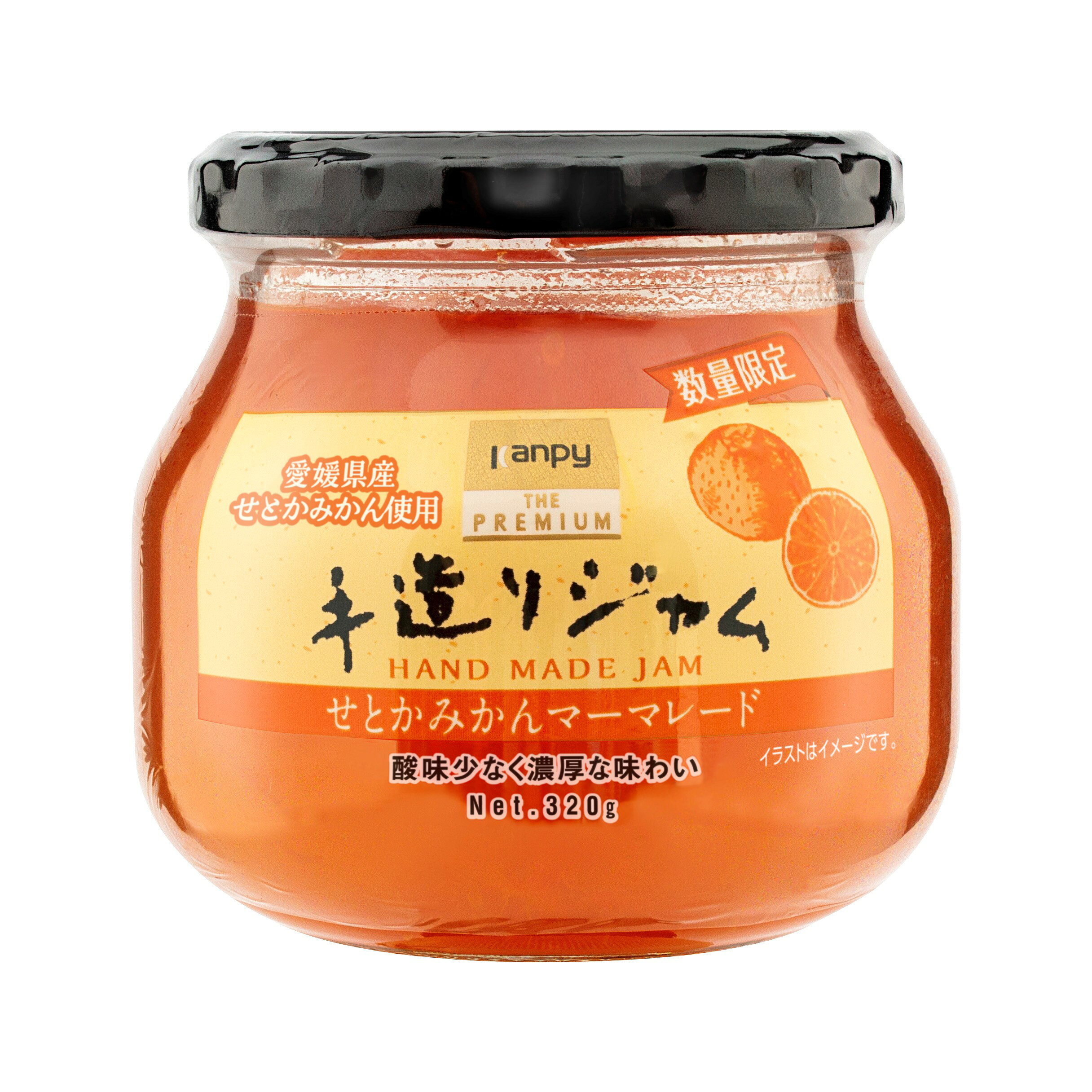 乐天商城 - 数量限定製造カンピー ザ・プレミアム 手造りジャム　せとかみかんマーマレード 320g賞味期限2026.7.5