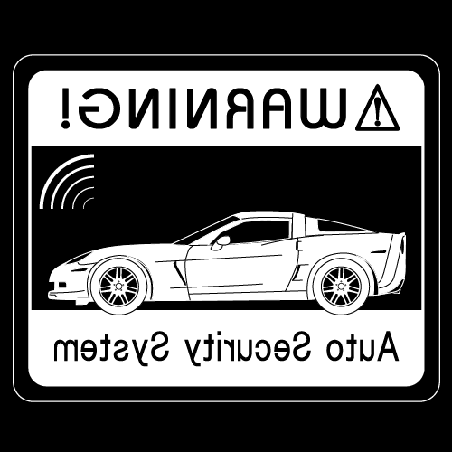 Rakuten - セキュリティステッカー(CORVETTE-Z06タイプ)