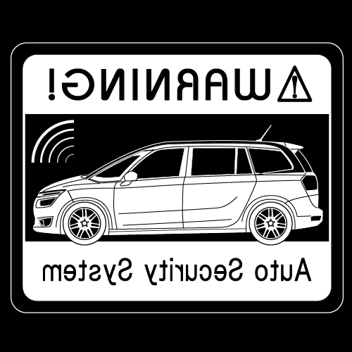 セキュリティステッカー(GRAND C4 PICASSOタイプ)