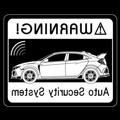 セキュリティステッカー(CIVIC TYPE Rタイプ)