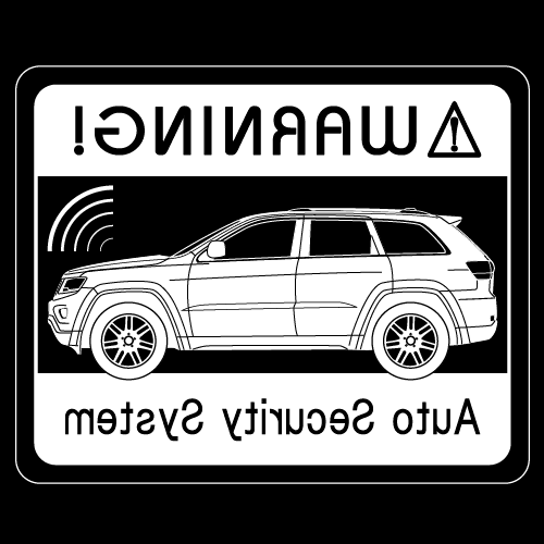Rakuten - セキュリティステッカー(2014Grand Cherokeeタイプ)