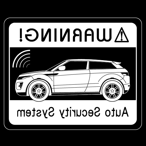 Rakuten - セキュリティステッカー(RANGE ROVER EVOQUEタイプ)