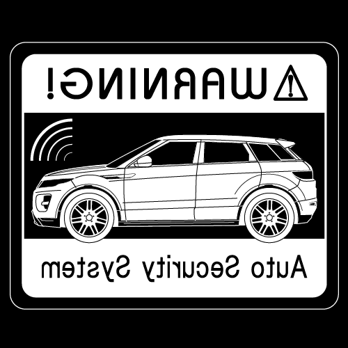 Rakuten - セキュリティステッカー(RANGE ROVER EVOQUE 5doorタイプ)