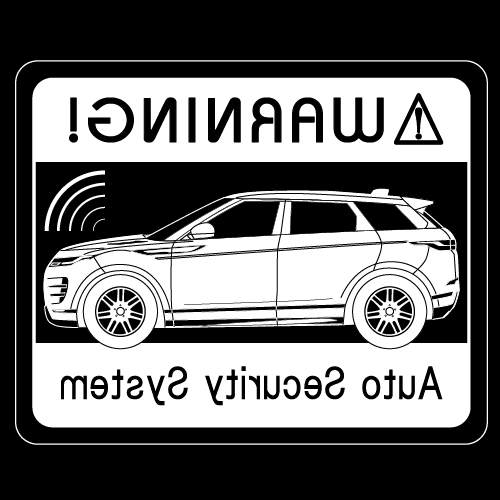 セキュリティステッカー(New RANGE ROVER EVOQUEタイプ)