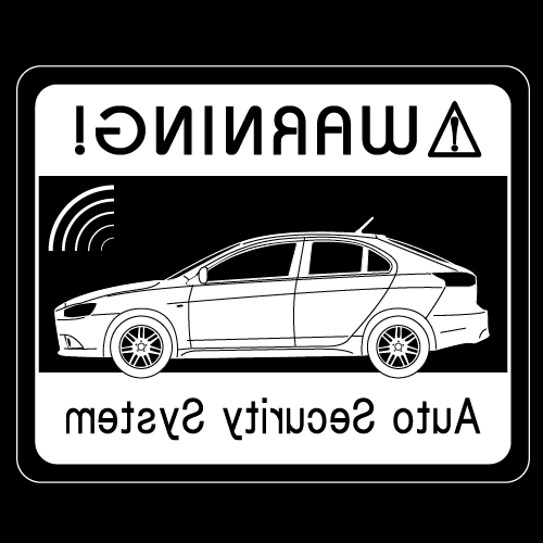 Rakuten - セキュリティステッカー(GALANT FORTIS SPROTBACKタイプ)