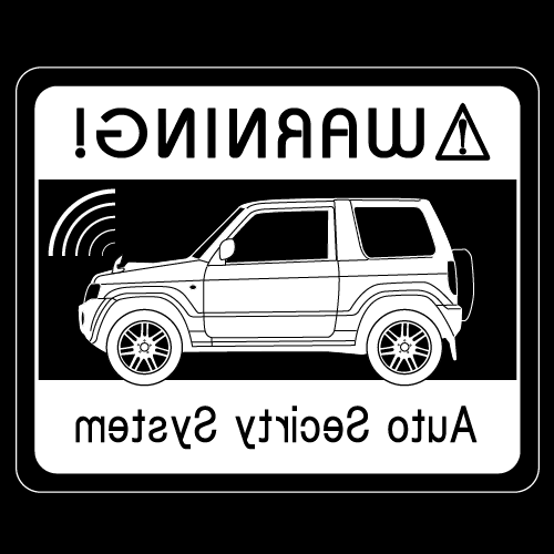 セキュリティステッカー(PAJERO MINIタイプ)