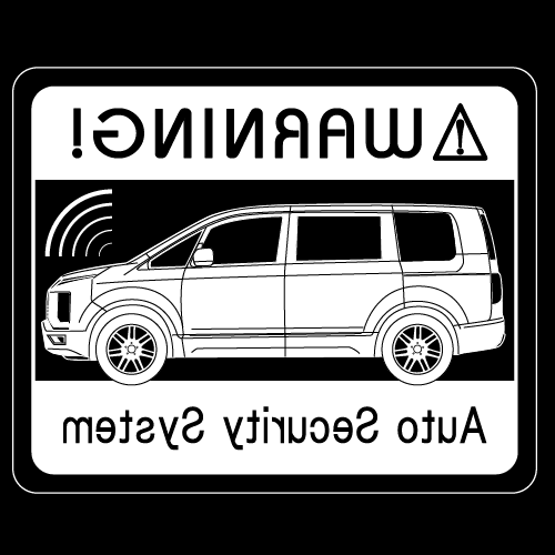 セキュリティステッカー(NEW DELICA D:5タイプ)