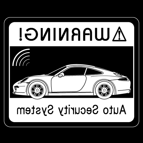Rakuten - セキュリティステッカー(911Carreraタイプ)